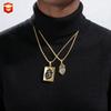 Hip Hop Trend Heart Styling Pendant Design Couple Necklace Holiday Commemorative Gift Accessories