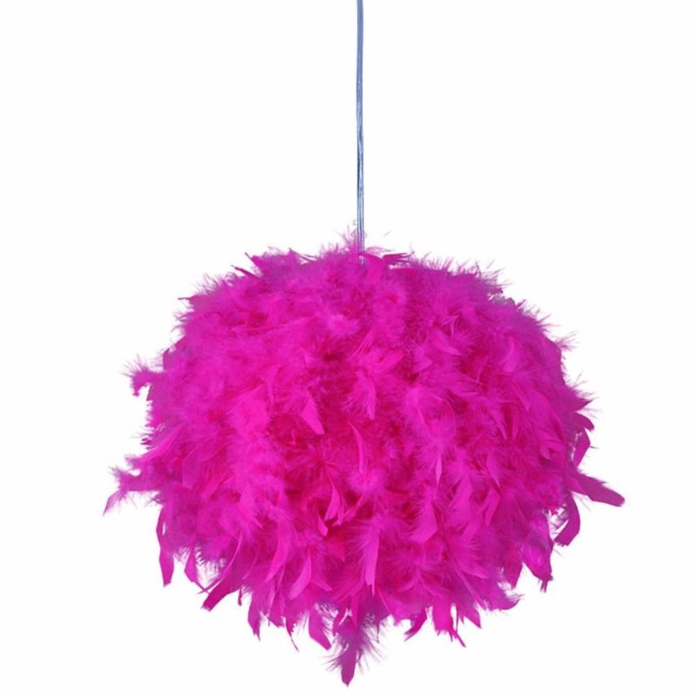 White Feather Shade Feather Pendant Light Fluffy Feather Design LED Lighting Feather Chandelier E27 Holder Nordic Style