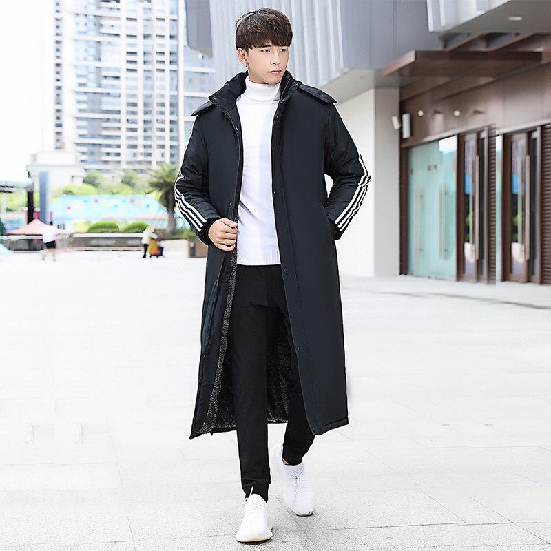 Unisex Winter Sports Overcoat - National Flag Design, Over-the-Knee, Thick Cotton for Cold Protection
