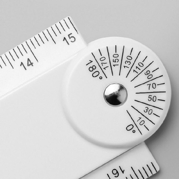 5Piece Black White Plastic Foldable Ruler Set Non Slip Surfaces Precise Centimeter Inch Marking Study Tool