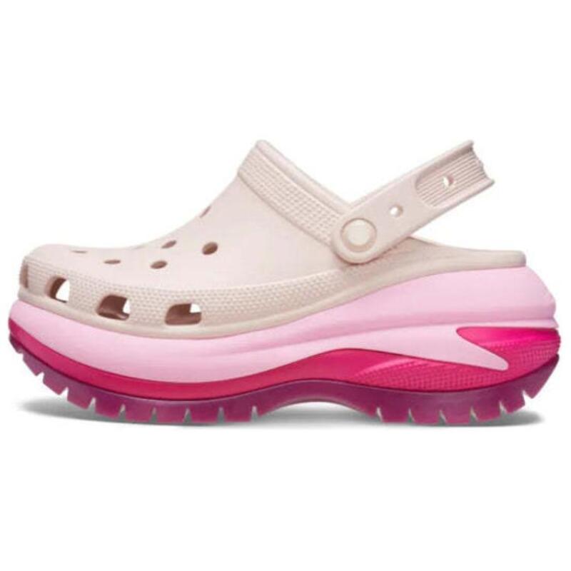 Crocs Classic clog comfortable and versatile hole shoes unisex white pink