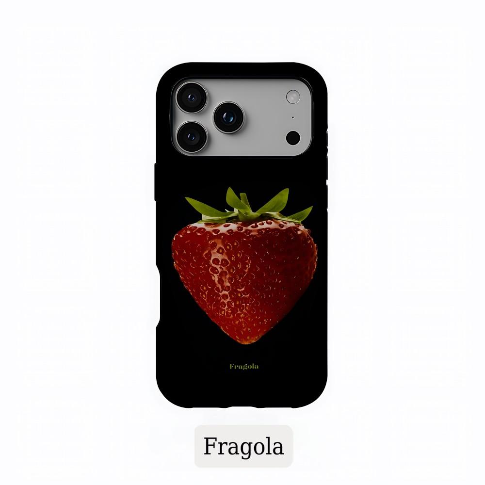 

Luxury Clmj Fragola Goblet Fruit Phone Case for iPhone 17 16 15 14 13 12 11 X XS XR Air Pro Max Plus Double-layer Back Cover iPhone 17