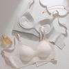 Breathable Soft Support Bra for Small Breasts - No Underwire, with Side Gathering and Jelly Strips for Lift