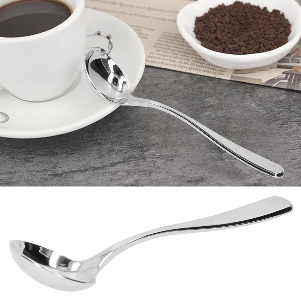 Coffee Cupping Spoon Stainless Steel Milk Foam Dessert Cake Ice Crm Spoon