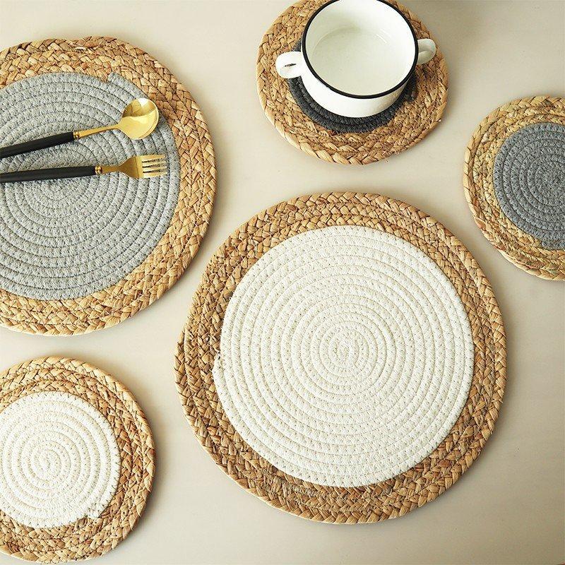 Placemat Mixed Dining Table Insulation Placemat Plate Mat Gourd Grass Home Furnishing Kitchen Insulation Mat