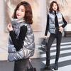 Leave-in glossy vest women's down cotton autumn and winter short fashion loose vest cotton jacket vest vest jacket