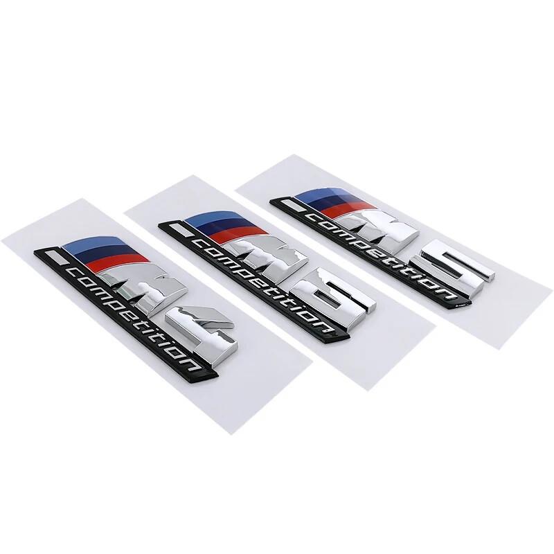 For BMW Car Rear Trunk Badge Sticker M1 M2 M3 M4 M5 M6 M7 M8 Competition Emblem Silver Modification Of ABS Badge
