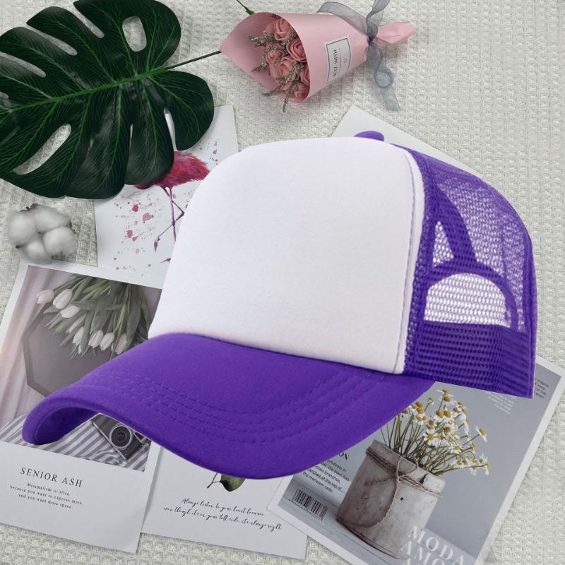 Summer Color Matching Truck Driver Sponge Net Cap Work Cap Volunteer Cap Duck Tongue