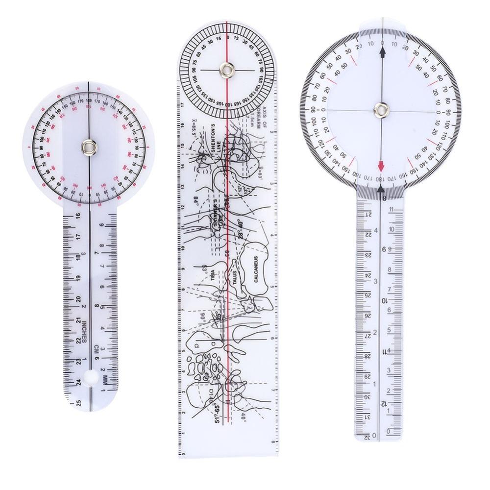 3 Stück Weißes Gesundheitswesen Goniometer 8 Zoll 3-teiliges Goniometer-Kit Goniometer-Set Physische Erholung