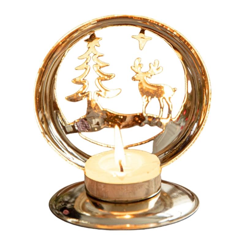 Weihnachten Gold Eisen Kerzenständer Halter Heimdekorationen Hochzeit Heimdekorationen Kerzenständer