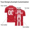 Personalised Tops Shirts Mens Girls With Name Number Custom Football Jerseys For Boys Training Suit