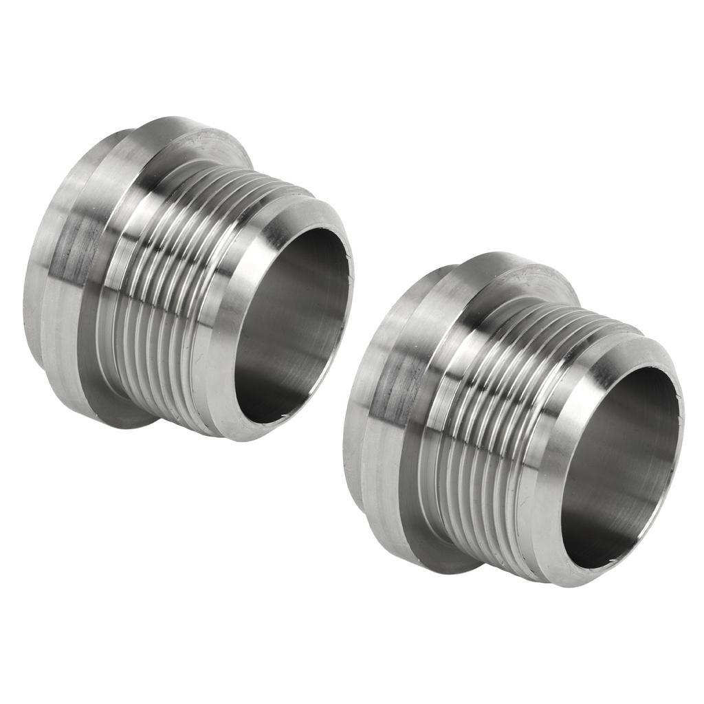 1 Paar AN20 Edelstahl Schweißfitting Rostfrei Hitzebeständig Silber für Kühler Ventildeckel