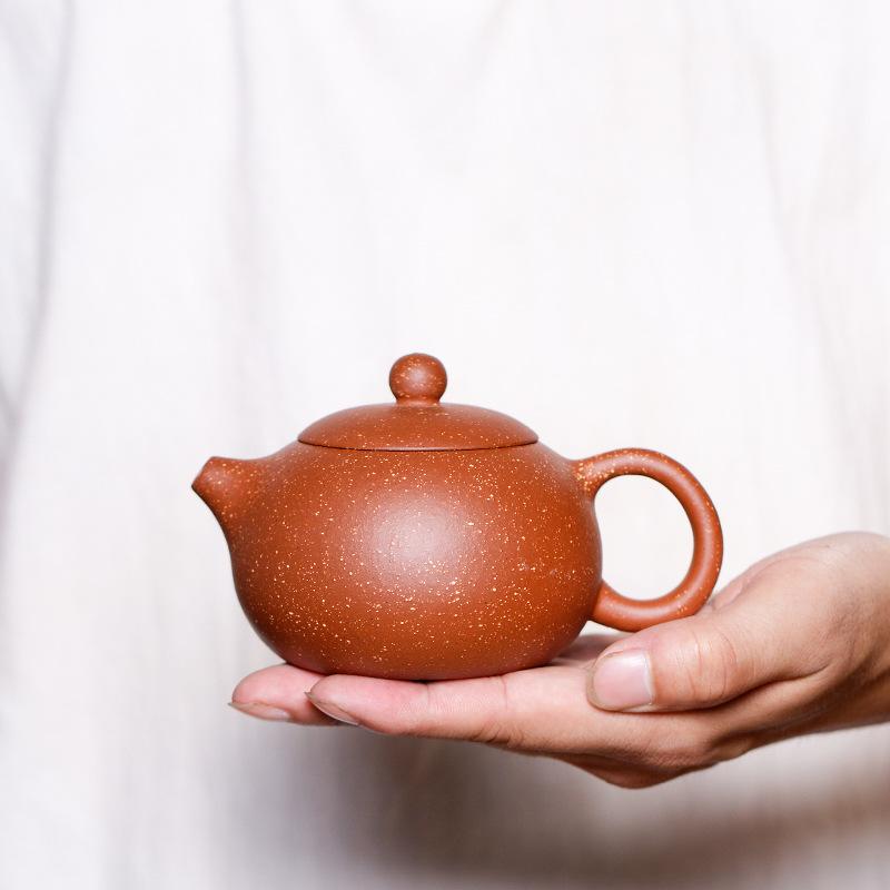 180ML Chinese Authentic Yixing Teapot Famous Handmade Mesh Holes Filter Teapot Xishi Teapots Purple Mud Custom Teaware Gifts