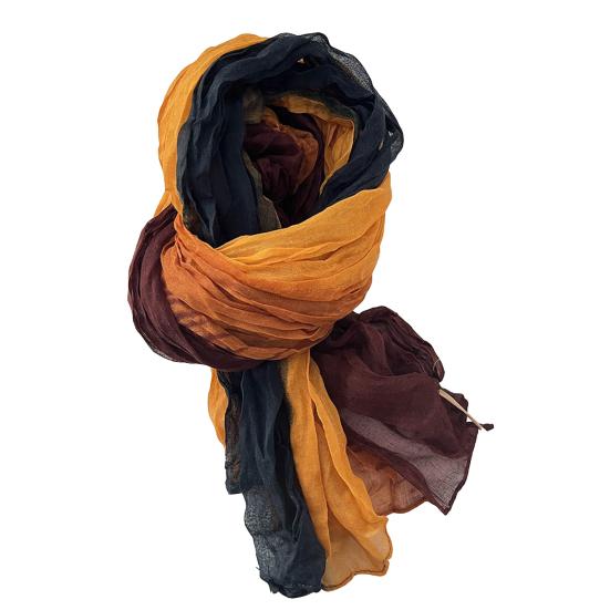 Sciarpa Scialle Unisex Colore Sfumato Versatile Stropicciata Sciarpa Lunga Autunno Inverno Antivento Resistente al Freddo Scialle Avvolgente