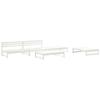 VidaXL Salon de Jardin 5 pcs, Canapés avec Repose-pied, Ensemble de Meubles avec Table Basse Patio Terrasse Extérieur, Blanc 3186600