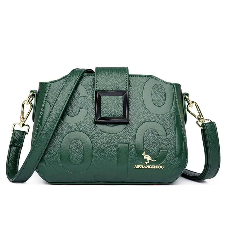 Fashion Women's Square Buckle Crossbody Bag Casual Shoulder Crossbody Bags Ladies Luxury Designer Large Capacity Travel Handbag