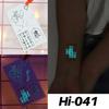 Waterproof Blue Luminous Tattoo Stickers: Snake & Butterfly Designs for Festivals