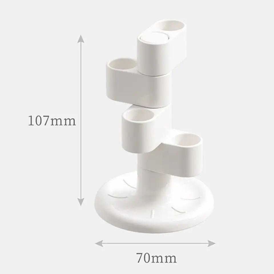 

Держатель для зубных щеток Подставка для хранения кистей для макияжа с нескользящим основанием Вращающаяся на 360 градусов Подставка для хранения зубных щеток в ванной 1PCS