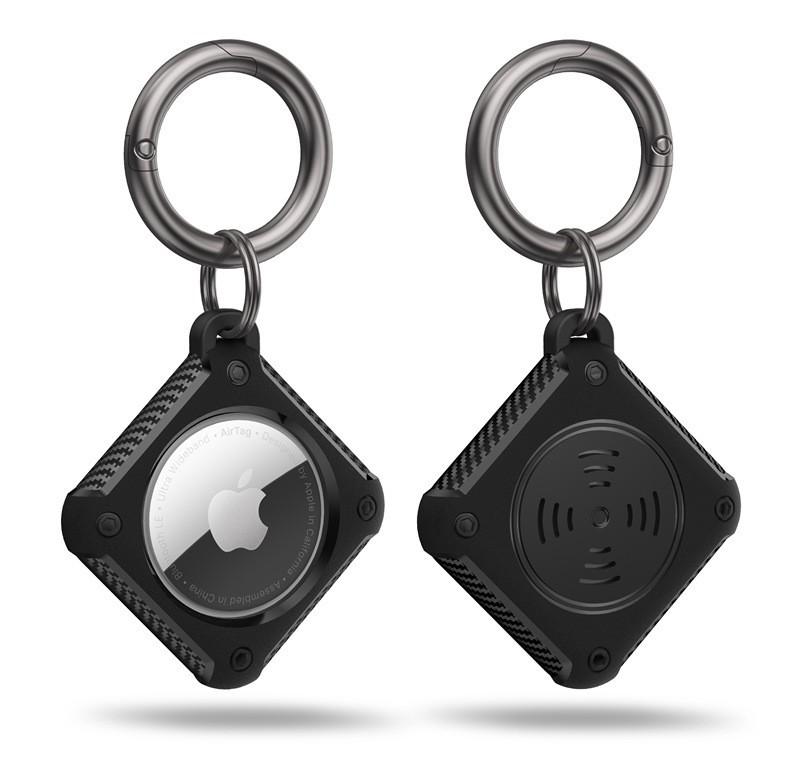 Applicable Airtag protective case, Apple locator, keychain, anti-lost device, pet all-inclusive protective case, anti-drop soft case. AirTag чёрный