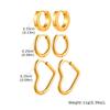 Set Hoops, Stainless Steel Hoop Earrings for Women, Geometric Round Square Huggies Hoops Earrings Cartilage Punk Jewelry