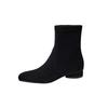 Women's Low-heeled Short Boots Autumn and Winter New Comfortable and Versatile Solid-color Thick-heeled Large-size Simple Short Boots