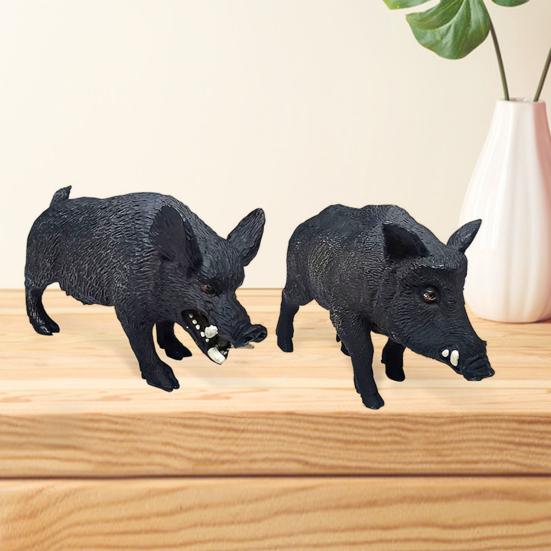 Wild Boar Figurine Lovely Creative Vivid Wild Animal Wild Boar Model for Decoration
