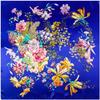 90*90 cm Luxury Brand Butterfly Floral  Print  Women  Silk Scarf Europe Style Square Scarves four seasons Shawls Satin scarfs