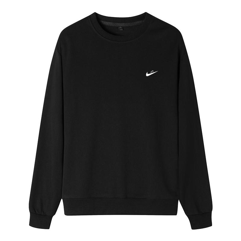 Sweat à capuche à manches longues et col rond en tissu éponge pour homme - Printemps/Automne 2024