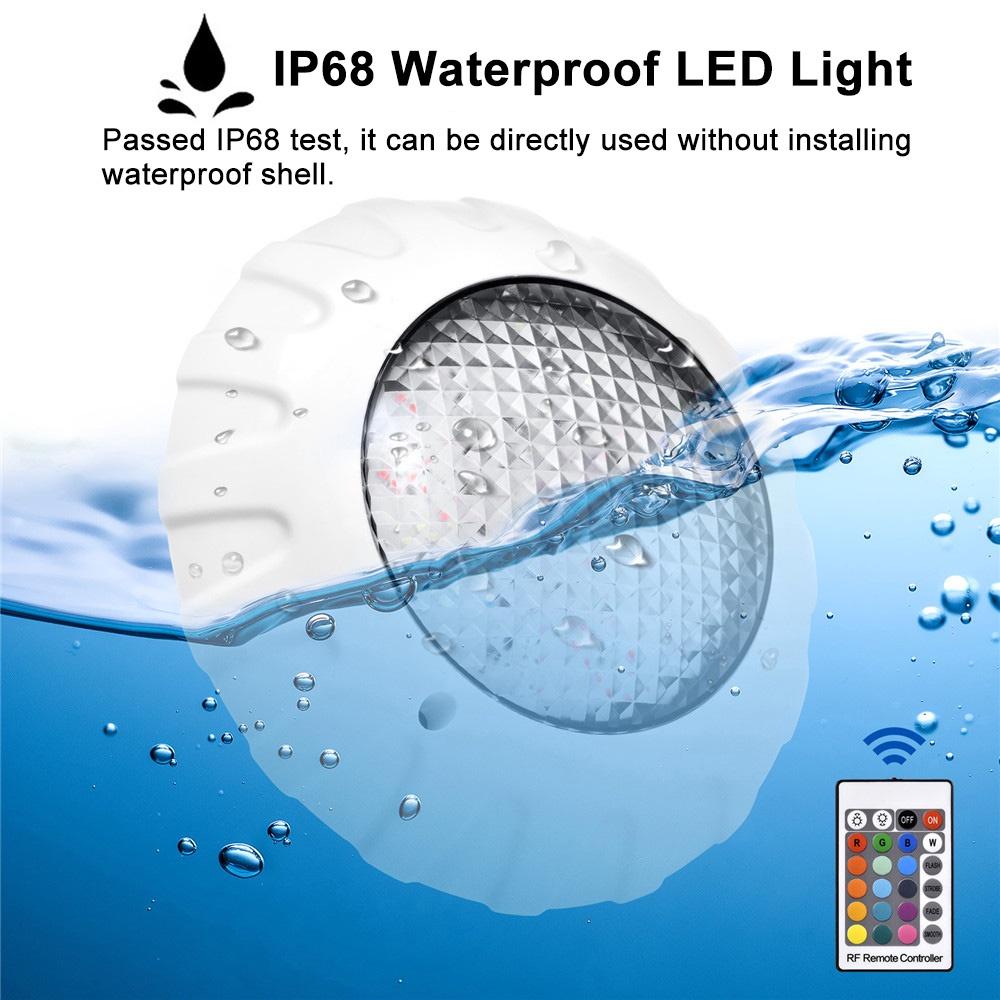 IP68 AC/DC 12V 38W Schwimmbadlicht RGB LED Wasserdicht Unterwasserlicht Teichlichter LED-Scheinwerfer für Pool