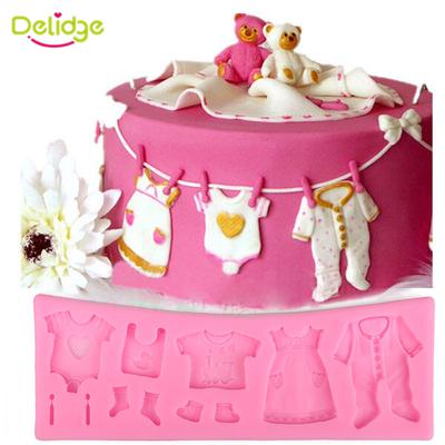 Silikon-Fondant-Form, 1 Stück, schöne Babykleidung, 3D-Schokolade, Süßigkeiten, Hochzeitstorte, Dekorationswerkzeuge
