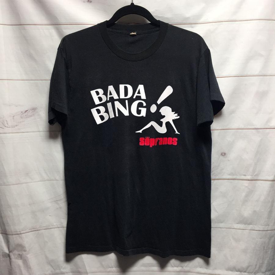The Sopranos Bada Bing vtg black t-shirt QT7874 Unisex T-Shirt S
