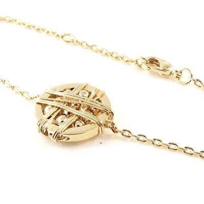 [I9888] - Gold Plated Bracelet 'Choréographie' - 10 Mm
