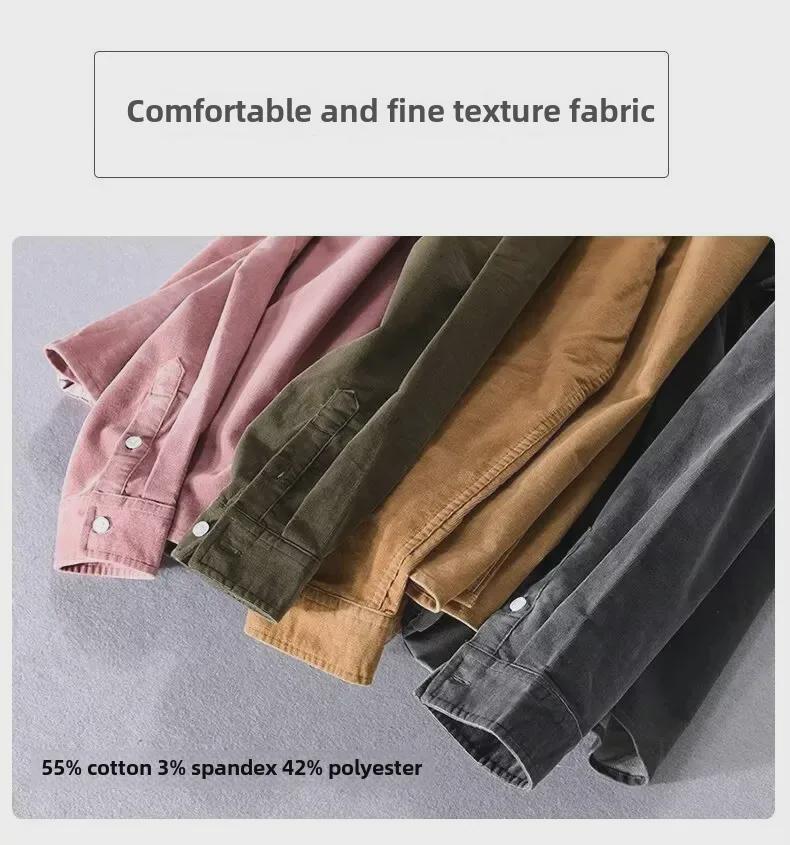Men’s Japanese-Style Corduroy Long-Sleeve Jacket - Casual Autumn Trend
