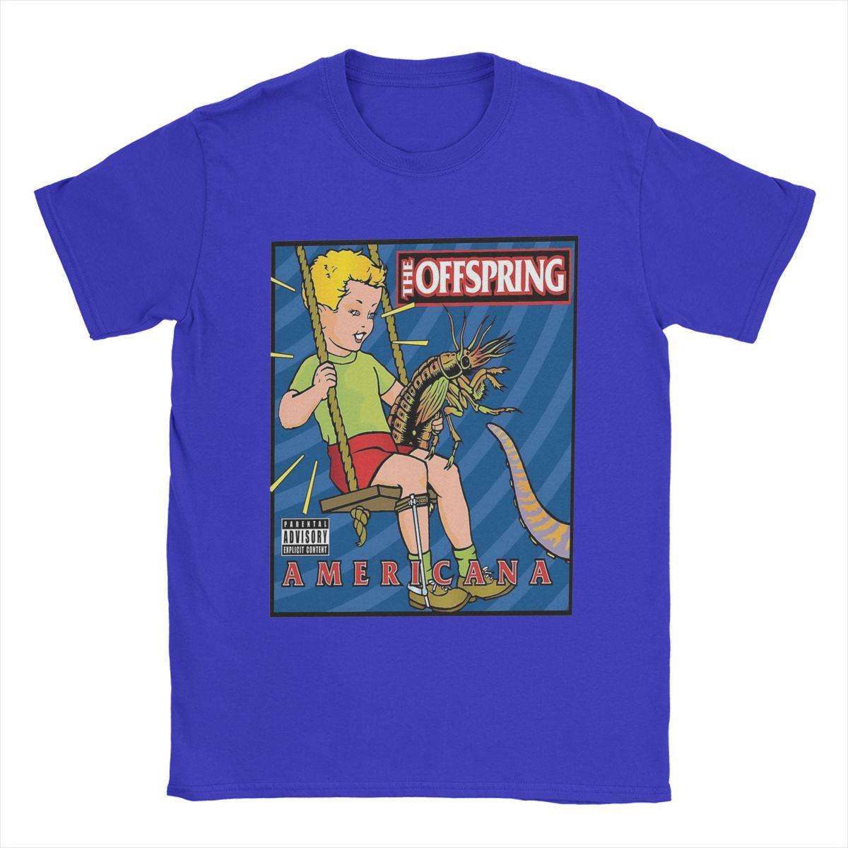 Мужская футболка The Offspring из чистого хлопка, винтажная футболка с коротким рукавом и круглым вырезом, праздничная футболка S