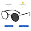 New Fashion Trend Retro Japanese Round Frame Presbyopic Eyewear For Men And Women Photochromic Anti Blue Light Reading Glasses