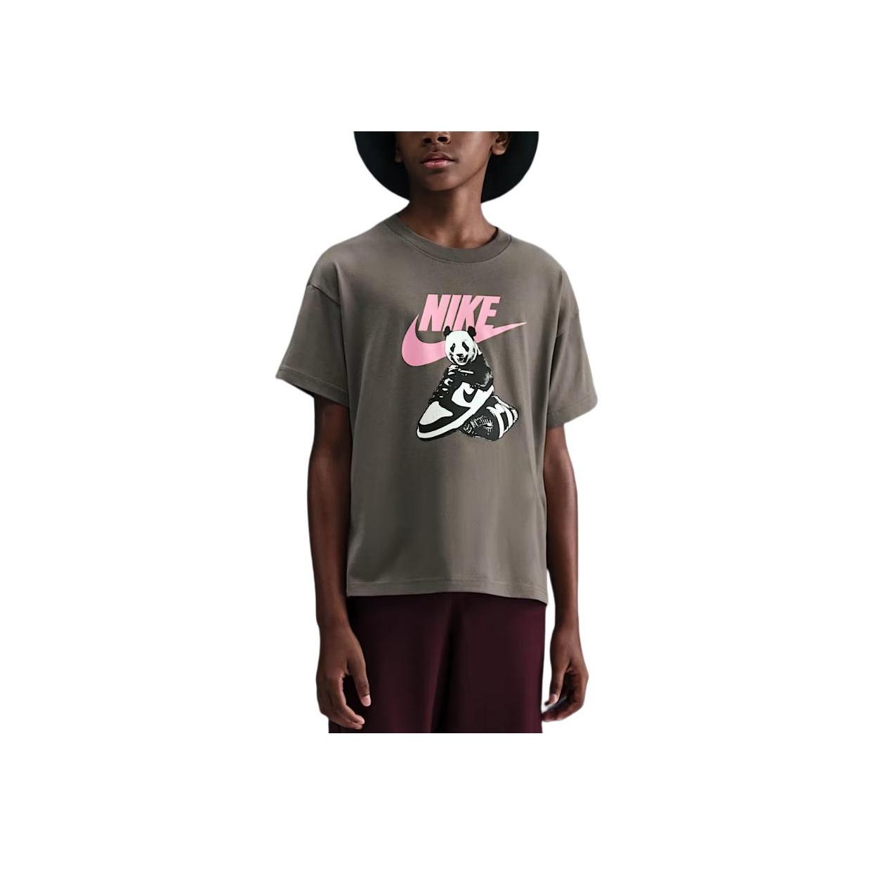 Nike Sportswear Printed Pattern Round Neck Loose Short Sleeve T-Shirt Kids tops IO8155-289 M