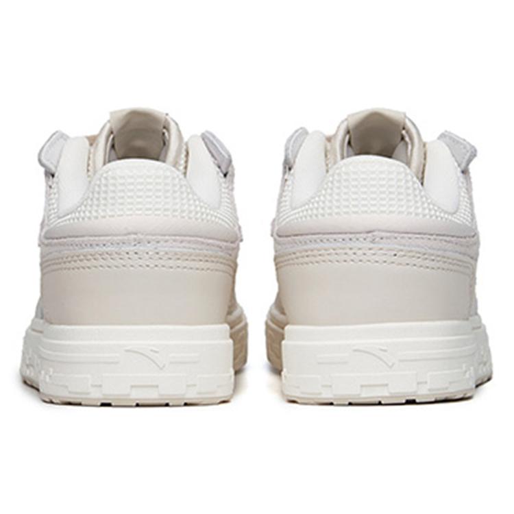 New Anta Slip Resistant Shock Absorbers With Abrasion Resistant Properties Low Top Skateboard Shoes Women's Gray White 122218050-6