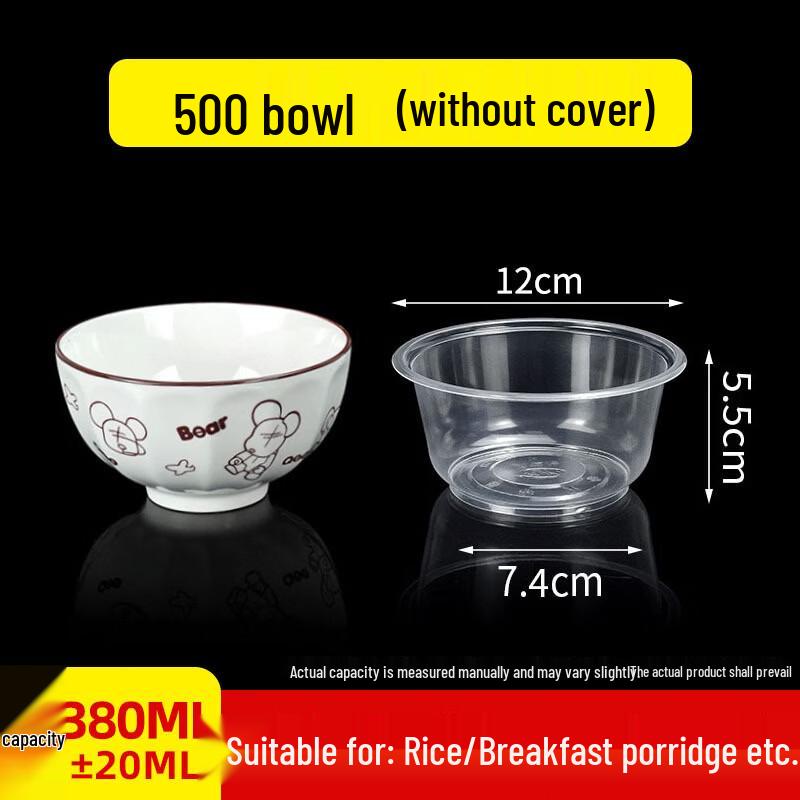 Disposable Transparent Bowls with Lids