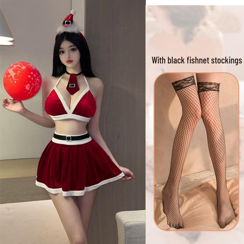 Slimming Christmas Lingerie Set: Temptation Role Play with Quick-Release Design