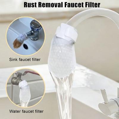 Universeller Wasserfilterbeutel für Wasserhahn mit Vliesstoff Hohe Dichte Sedimententferner für Leitungswasser Rostpartikel Spritzschutz Wiederverwendbarer Wasserhahnfilter