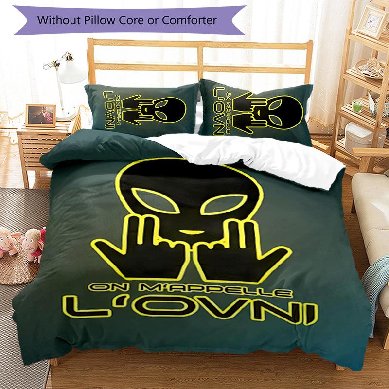 3pcs Jul Fait d'or pattern bedding set duvet cover set includes duvet cover &pillowcases, perfect all season bedroom decoration & gift