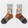 Colorful Cartoon Creative Fashion Vine Graffiti Novelty Men Women Socks Winter Warm Comfortable Cotton Sokken Dropship