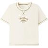 Round Neck Knitted Breathable Loose Short Sleeve T-Shirt Women Tops L226W006-0074