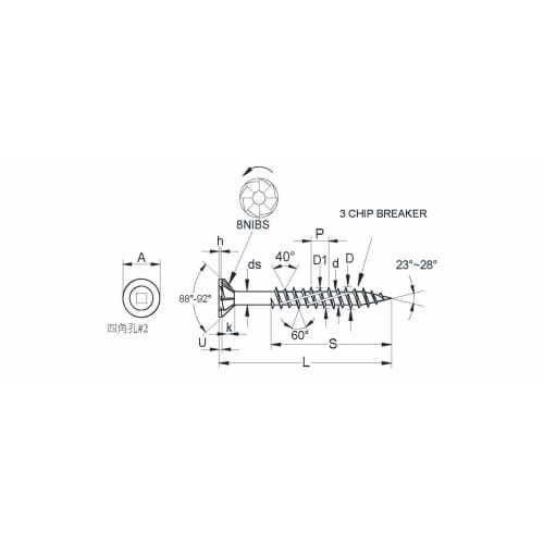 GROVE Wood Deck Screws, Stainless Steel SUS304 (Screw Length: 5.5 X 45mm), Pack of 100