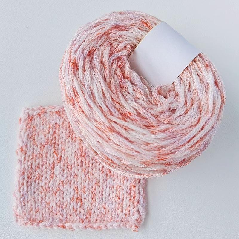 50g/Ball Colorful Flat Ribbon Yarn 1.8mm Hand Woven Hollow Gradient Cotton Yarn DIY Woven Shawl Sweater Scarf Handbag Thread