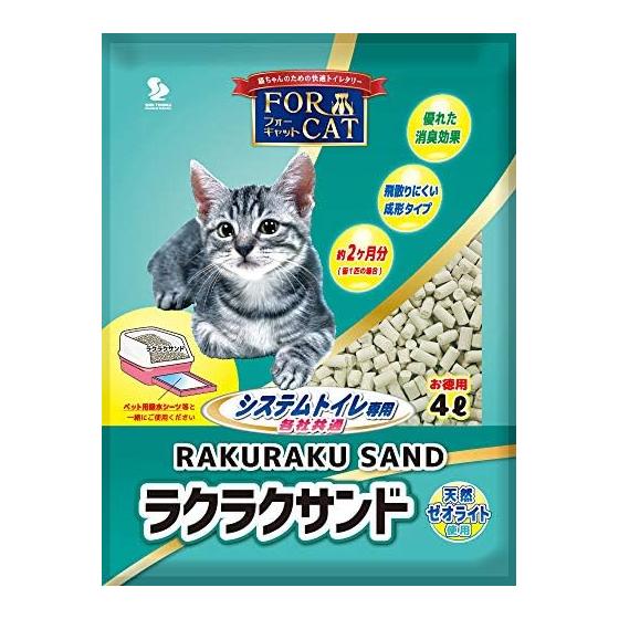 Shintohoku Chemical Industry Cat Sand Four Cat Raku Sand 4 л