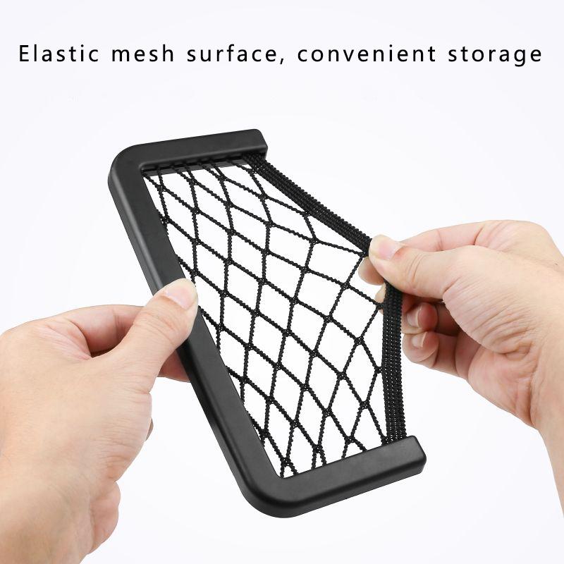Adhesive Car Storage Bag Nets Auto Seat Organizer Door Side Net Pocket Phone Holder 15-20cm Resilient Car Styling Storage Nets