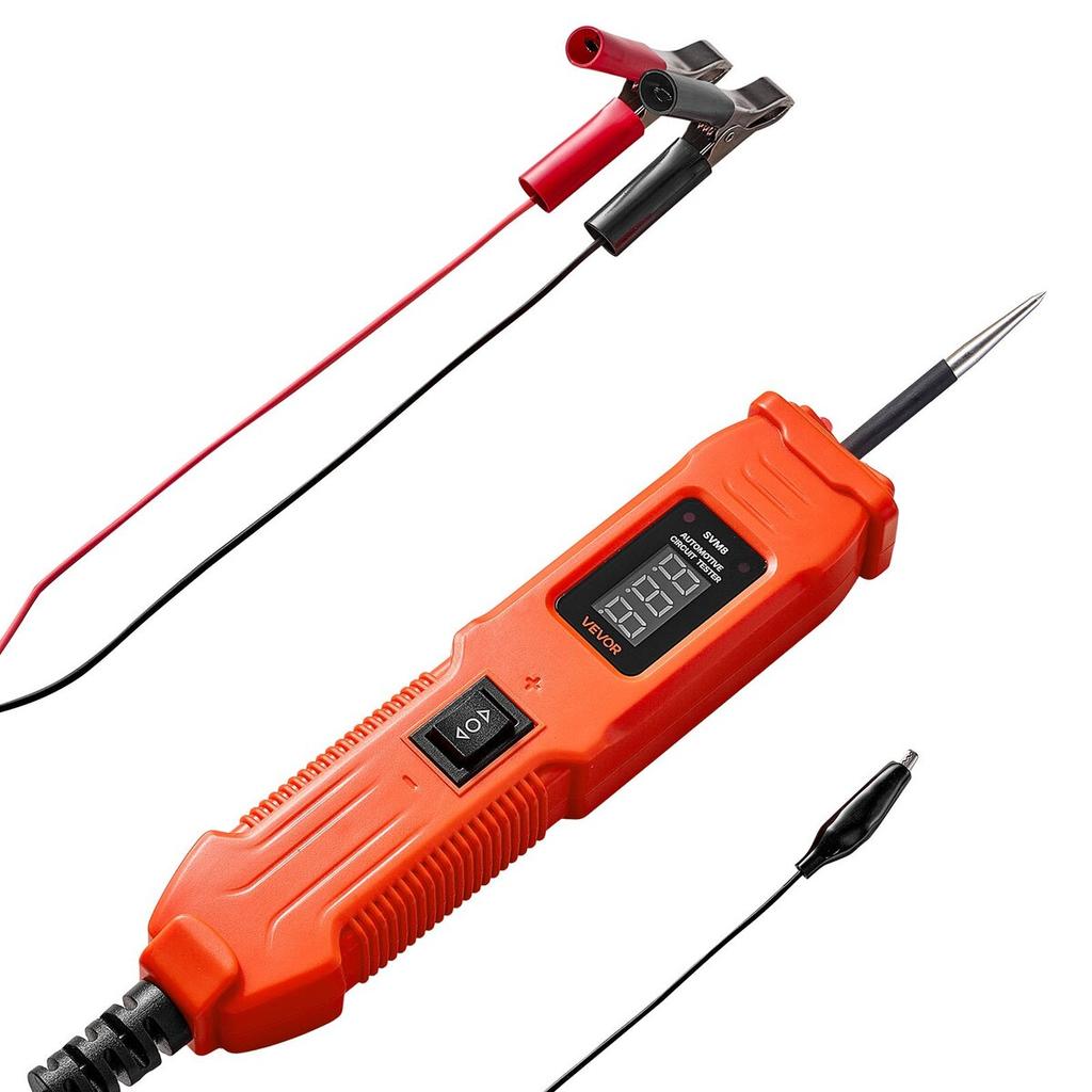 Automotive Circuit Tester, 6 - 36 DCV Power Circuit Probe Tester with LED Screen and Lighting, Automotive Power Tester Probe with 13 ft / 4 m Cable,