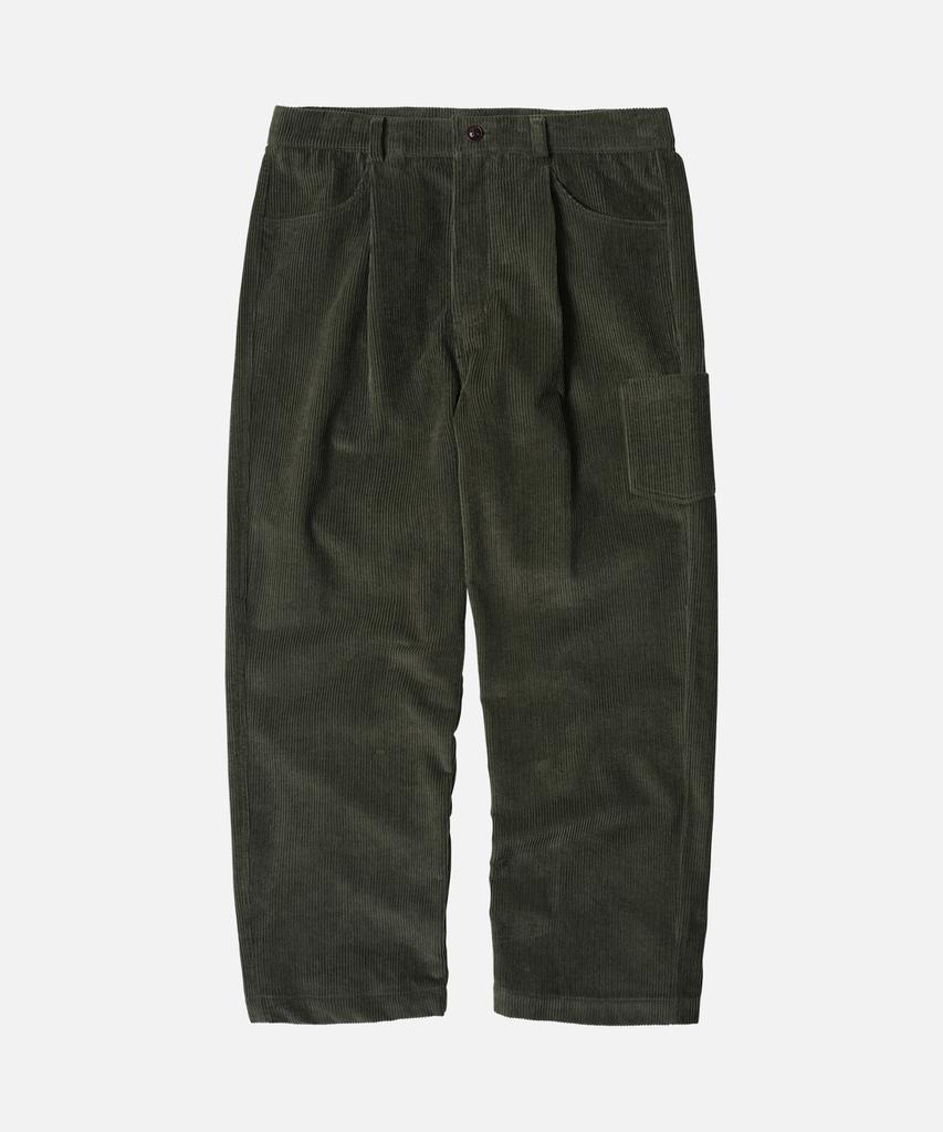 FRIZMWORKS Corduroy Wide One Tuck Pants _ Olive