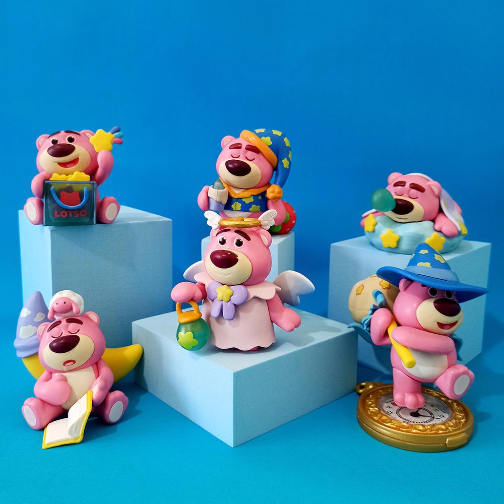 

Cute Toy Story Anime Figure Lotso Sleep Series Toy Model Doll PVC Collection Car Decoration Children Birthday Toy Gift No box